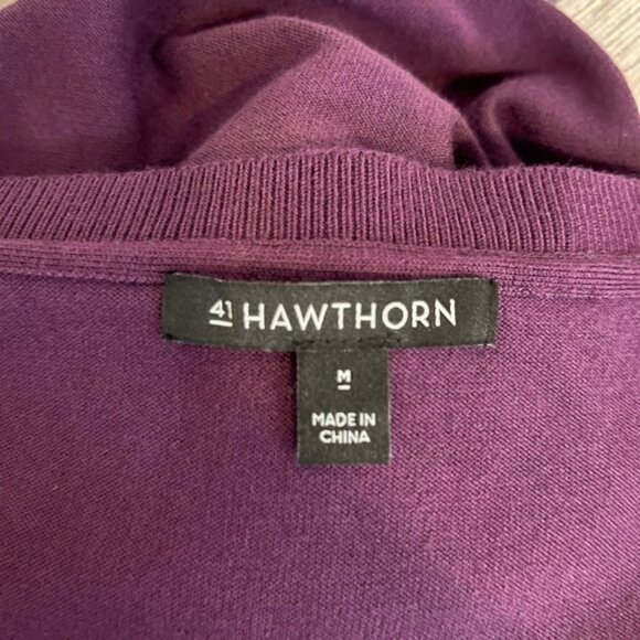 41 Hawthorn Tamzen Bell Sleeve Boatneck Sweater | Dark Purple | Medium | EUC - Picture 7 of 8